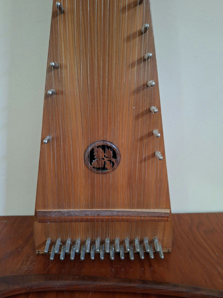 Wooden Bowed Psaltery String Instrument with Bow - image 2 of 8