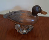 Hand-Carved Wooden Duck Sculpture, SIGNED AND NUMBERED - thumbnail 6 of 8
