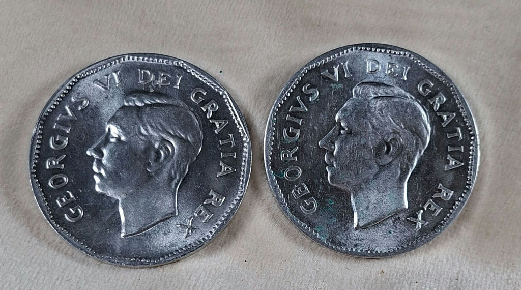 Two 1951 Canada Big Nickel 5 Cents Souvenir Coins - image 4 of 4