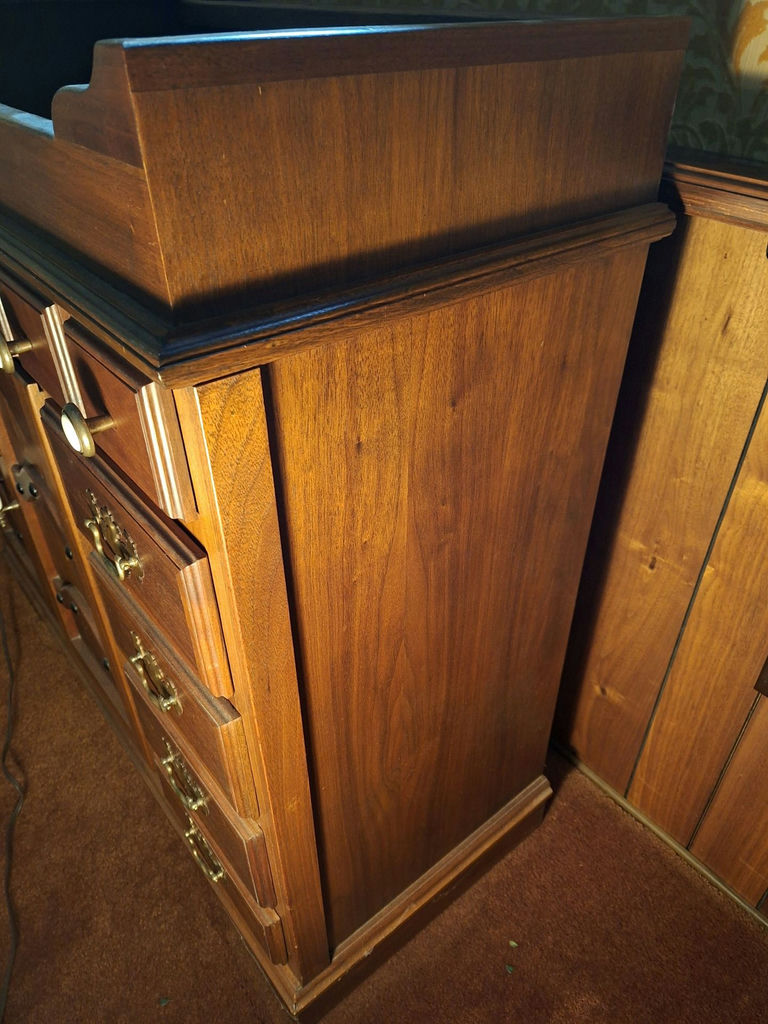 Wooden Cabinet with Drawers and Sliding Top Storage - image 9 of 9