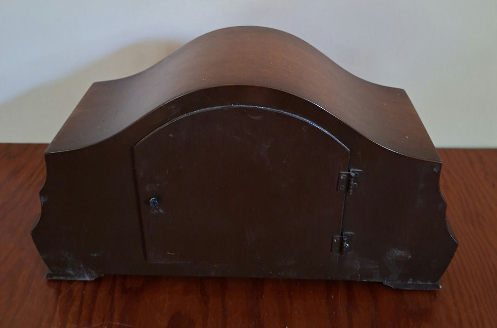 Vintage Wooden Mantel Chime Clock - image 5 of 7