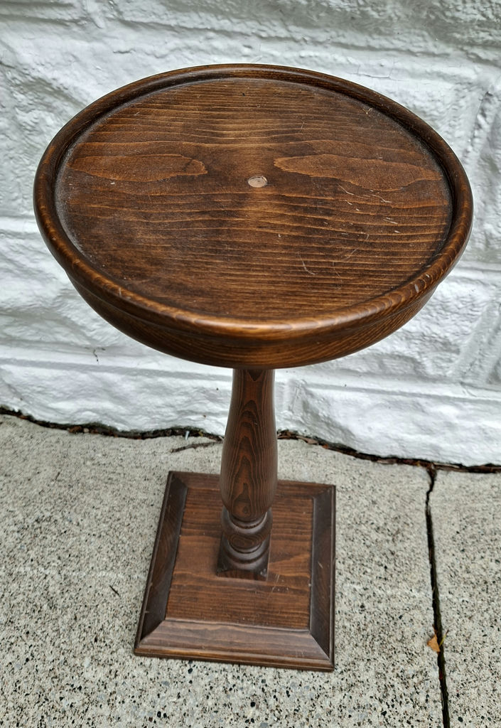 Pair of Vintage Wooden Plant Pedestal Stands - image 8 of 10
