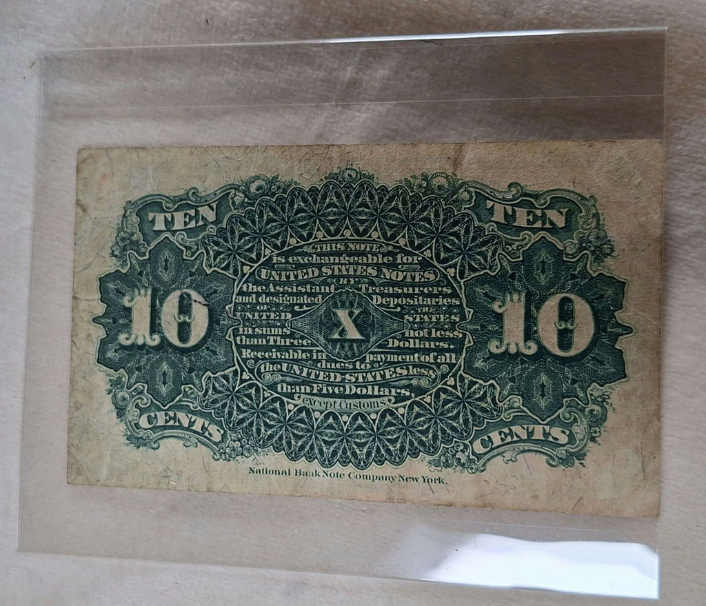 United States ORIGINAL 1863 Ten Cents Fractional Currency Note - image 5 of 5