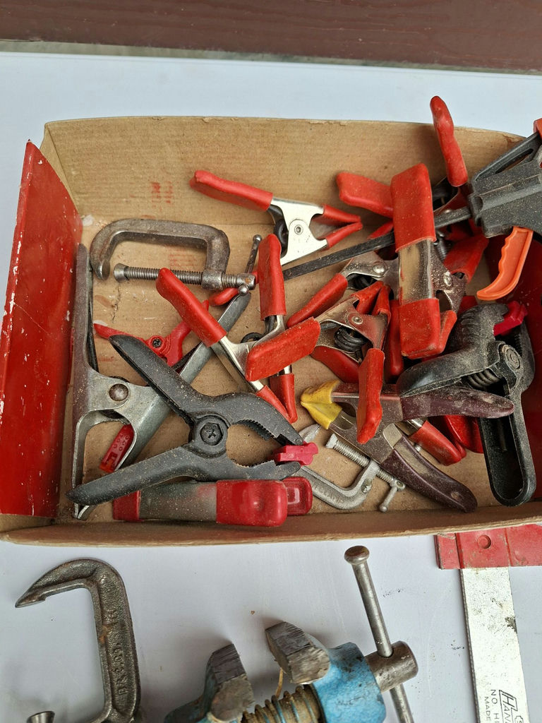 Assorted Clamps and Bench Vise - image 4 of 5