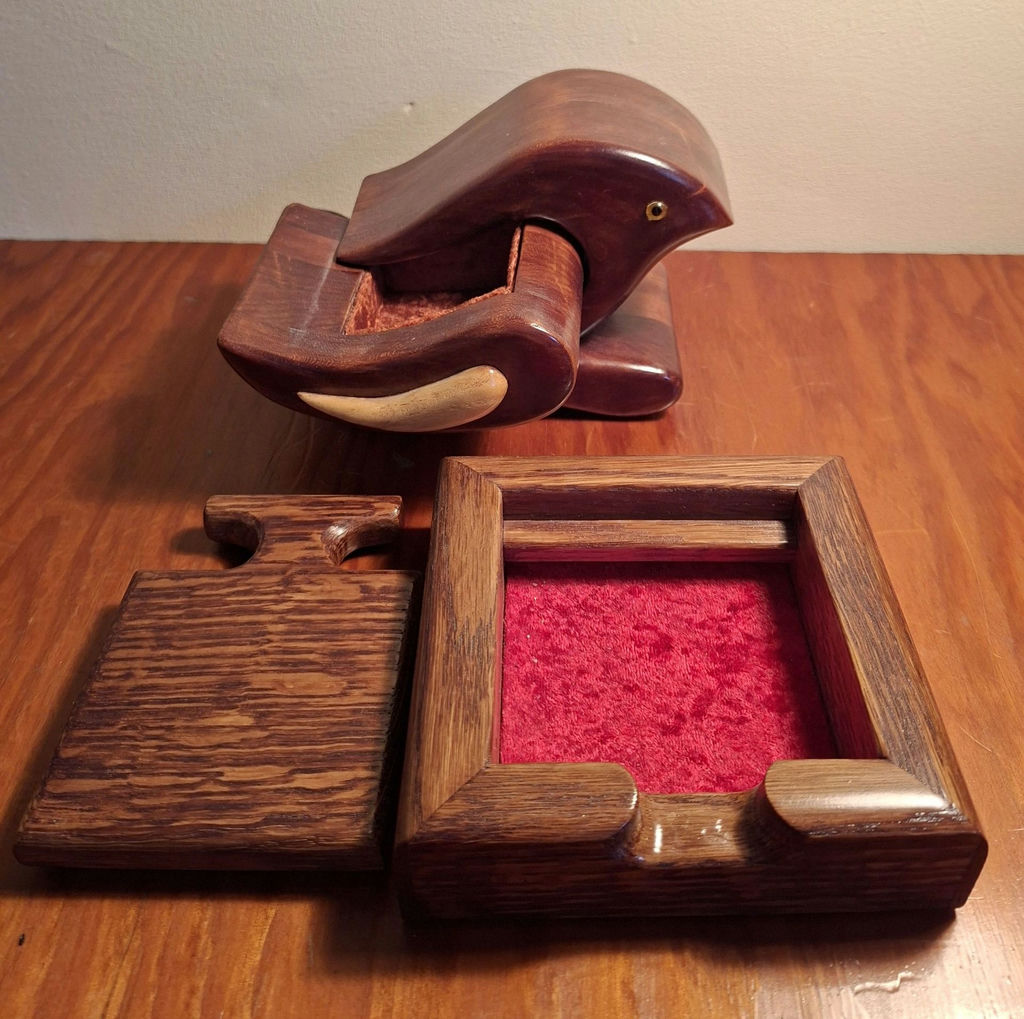 Handcrafted Wooden Bird Box and Wooden Trinket Box - image 2 of 8