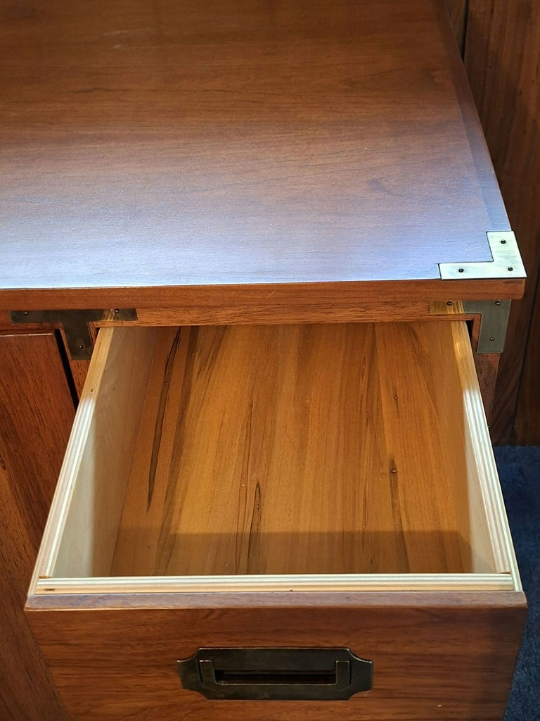 Wood Storage Cabinet with Drawers, STUNNING AND HEAVY - image 4 of 8