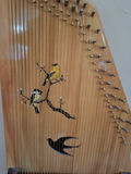 Stringed HANDMADE Autoharp Instrument with Bird Design, SIGNED inside By MASTER CARVER Jerry Kowalski, STUNNINGLY BEAUTIFUL - thumbnail 2 of 8