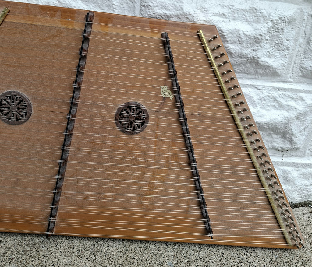 Wooden Stringed Zither Instrument, Stunning Craftsmanship And HUGE! - image 3 of 7