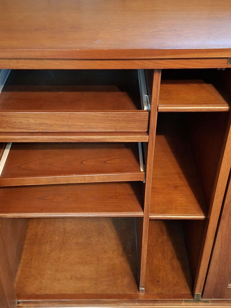 Wood Storage Cabinet with Drawers, STUNNING AND HEAVY - image 6 of 8