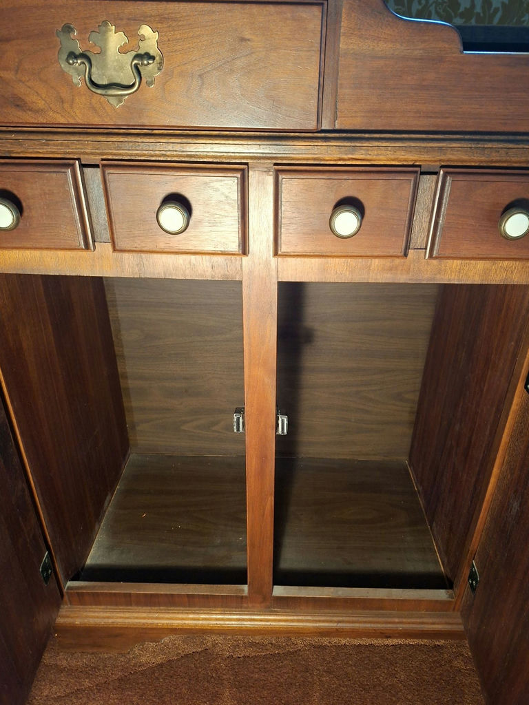 Wooden Cabinet with Drawers and Sliding Top Storage - image 6 of 9