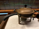 Antique copper and brass chafing dish with lids and accessories - thumbnail 3 of 3