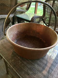 Copper pot with curved bail handle - thumbnail 1 of 2