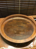 Round wooden cheese boards with built-in center inserts - thumbnail 2 of 3