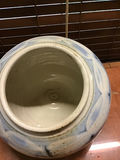 Blue glazed ceramic jar with wooden lid - thumbnail 3 of 3