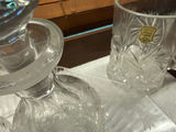 Hand-cut crystal glassware set with decanter, goblets, bowls, and serving tray - thumbnail 3 of 4