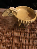 Yellow ceramic sheep-shaped bowl - thumbnail 3 of 3