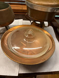 Copper cookware set with glass-lidded dish - thumbnail 3 of 3