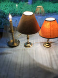 Two table lamps and a glass hurricane candle holder - thumbnail 2 of 2