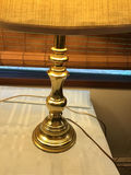 Pair of brass table lamps with pleated shades - thumbnail 4 of 4