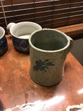 Blue floral ceramic mugs and a speckled gray mug - thumbnail 3 of 3