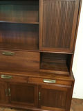 Wooden hutch cabinet with shelves and drawers 68x75x19 - thumbnail 2 of 4