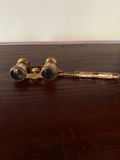 Vintage brass opera glasses with mother-of-pearl handle - thumbnail 2 of 3