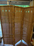 Wicker three-panel folding screen - thumbnail 2 of 2