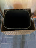 Rectangular wicker basket with plastic liner - thumbnail 2 of 2
