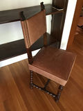 4 Leather-upholstered antique-style chairs $400 minimum bid - thumbnail 2 of 3