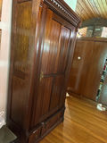 Antique wooden armoire with dishware storage - thumbnail 2 of 5