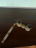 Vintage brass opera glasses with mother-of-pearl handle - thumbnail 1 of 3