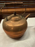 Copper tea kettle with perforated tea strainer - thumbnail 2 of 5