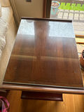 2 Glass-top wooden end tables - thumbnail 2 of 3