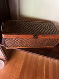 Two woven wicker storage trunks - thumbnail 2 of 4