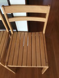 Four wooden slatted chairs - thumbnail 1 of 1