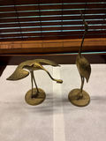 Two Brass Crane Sculptures - thumbnail 1 of 3
