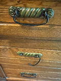 Vintage oak dresser with glass top - thumbnail 4 of 4