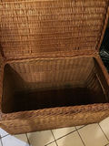 Woven wicker storage chest - thumbnail 1 of 2