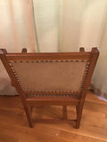 Leather-upholstered wooden armchair with nailhead trim minimum bid $200 - thumbnail 3 of 3