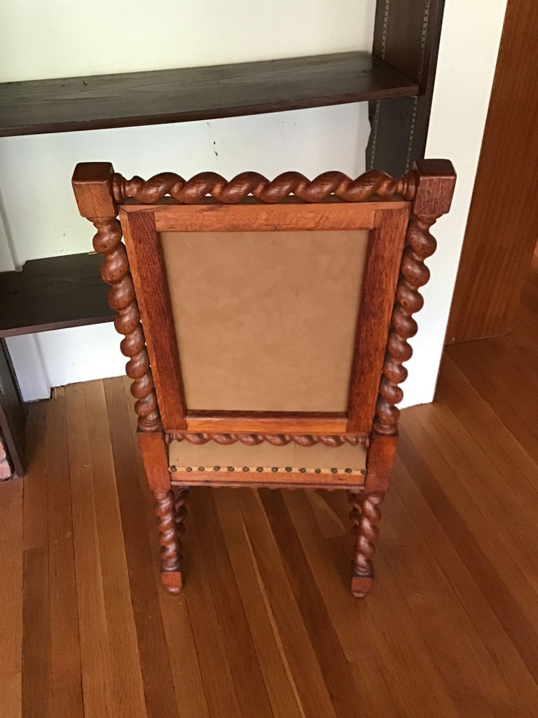 4 Ornate Upholstered Chairs with Twisted Rope Frame $500  minimum bid - image 2 of 2