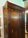 Antique wooden armoire with dishware storage - thumbnail 3 of 5