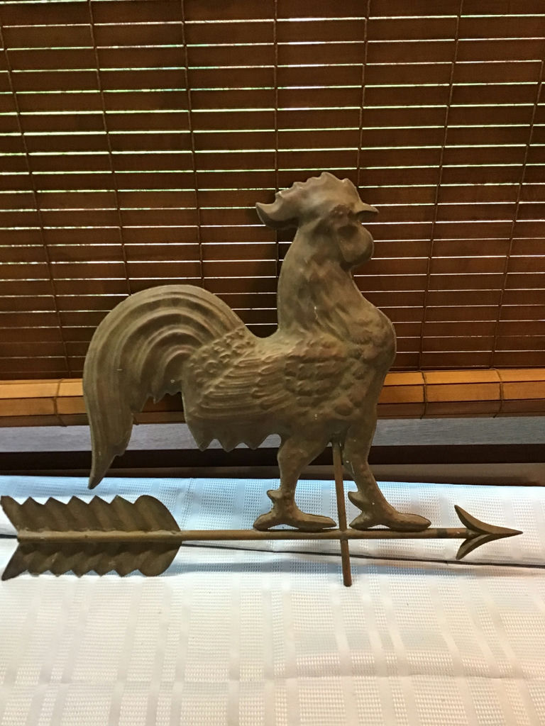 Copper rooster weathervane - approx 3ft - image 3 of 3