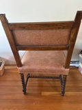 Vintage wooden armchair with leather upholstery - thumbnail 3 of 3