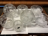 Set of etched crystal bowls - thumbnail 1 of 3
