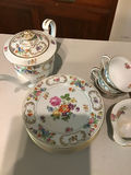 Floral porcelain dinnerware and tea set - thumbnail 2 of 3