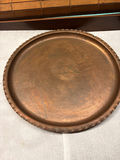 Copper teapot on hammered copper tray - thumbnail 2 of 5