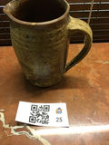 Speckled stoneware pitcher with handle - thumbnail 1 of 3