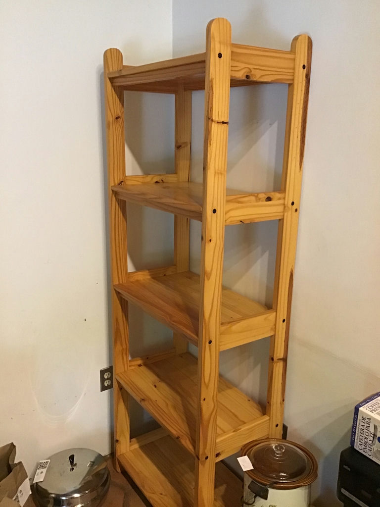 Wooden five-shelf bookcase 76x 26 x16 - image 3 of 3