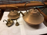 Two copper kettles with brass accessories - thumbnail 1 of 4