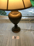 Table lamp with urn-shaped base and fabric shade - thumbnail 1 of 4